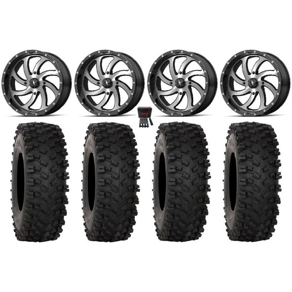 MSA Switch 18" Wheels Machined 35" ATX470 Tires Polaris RZR XP 1000 / PRO XP / Ranger XP 900/1000