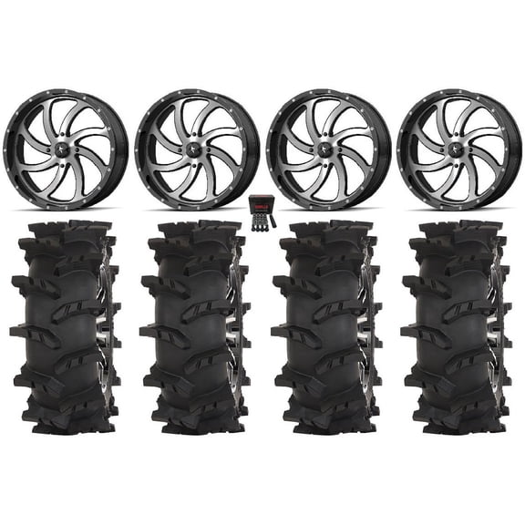 MSA Switch 22" Wheels Machined 35" Outlaw Max Tires Kawasaki Teryx Mule