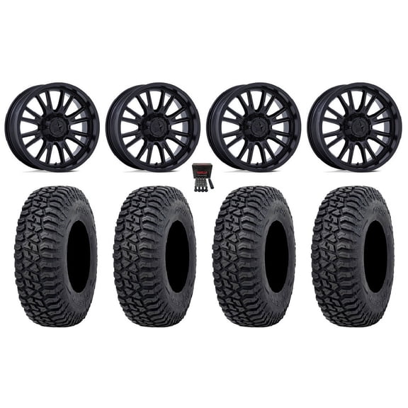MSA ThunderLips 15" Wheels Black 32" Tricera Tires Polaris RZR XP 1000 / PRO XP / Ranger XP 900/1000