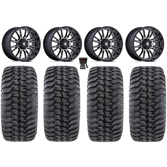 MSA ThunderLips 15" Wheels Machined 30" Regulator Tires Can-Am Maverick X3 / Honda Pioneer 1000 / Talon