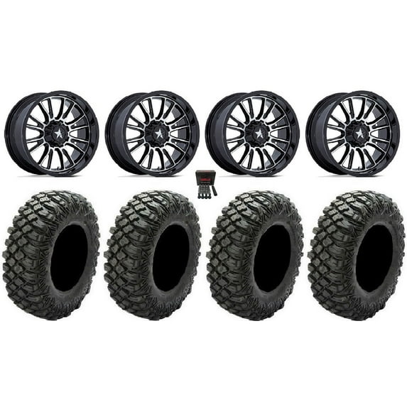 MSA ThunderLips 15" Wheels Machined 33" Crawler XR Tires Polaris RZR XP 1000 / PRO XP / Ranger XP 900/1000