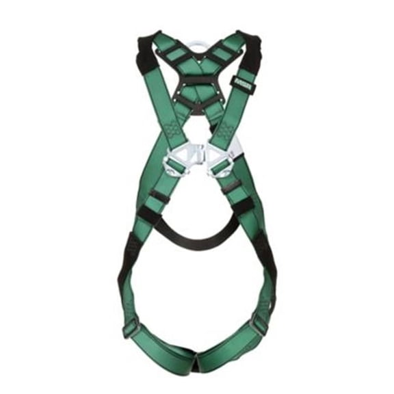 MSA V-FORM Full-Body Harness, Back D-Ring, Qwik-Fit Buckles, Super X-Large - 1 EA (454-10197198)