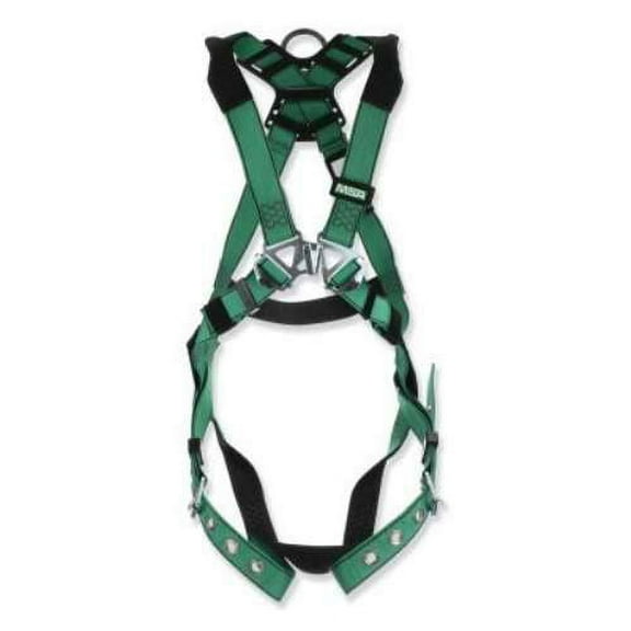 MSA V-FORM Full-Body Harness, Back D-Ring, Qwik-Fit Buckles, X-Small - 1 EA (454-10197195)