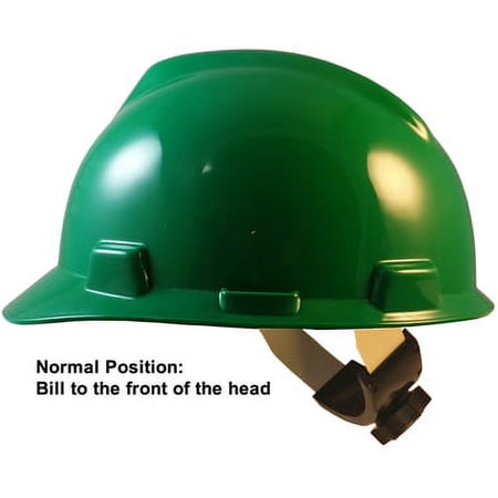 MSA V-Gard Cap Style Hard Hats with Swing Suspensions Dark Green Color