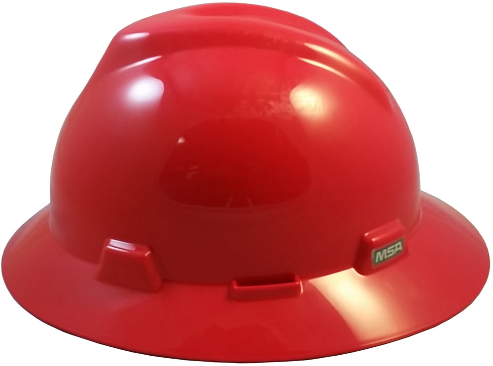 MSA V-Gard Full Brim Hard Hats with One Touch Suspensions