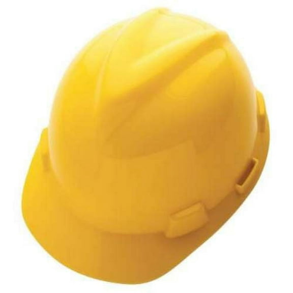 Hard Hat, V-Gard Green, Polyethylene, 4 Point Pinlock, Type 1, Class E, Yellow