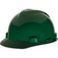 thumbnail image 1 of MSA V-Gard Standard Slotted Hardhat Cap w/ Fas-Trac Suspension, Green (15 Units), 1 of 1