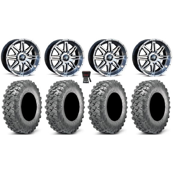 MSA Vibe 14" Wheels Dark Tint 28" Lynx SXS Tires Polaris RZR XP 1000 / PRO XP / Ranger XP 900/1000