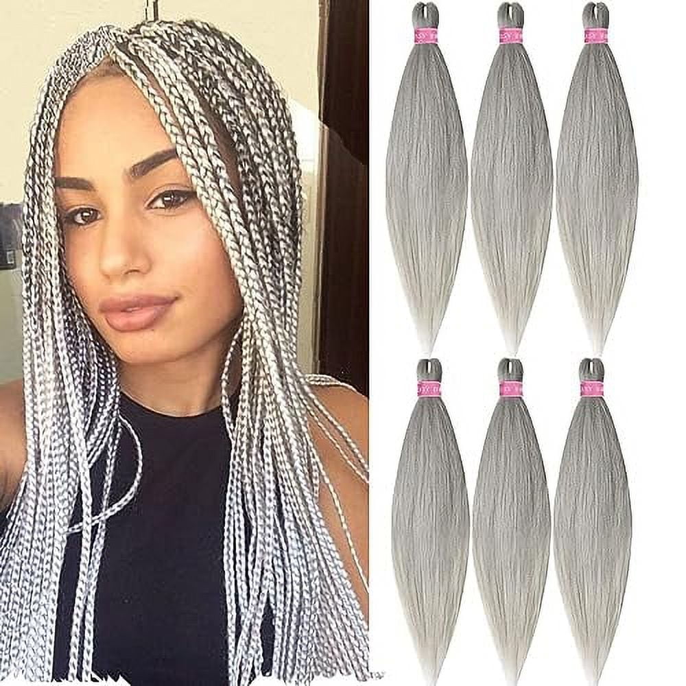 Grey braiding hair discount