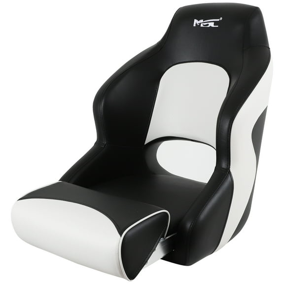 MSC Captain Seat, Sports Seats, Bucket Seats, with Flip up Bolster, Black/White