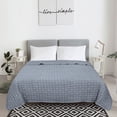 thumbnail image 1 of Mainstays Check Matelasse Quilt, Washed Indigo, Full/Queen, 1 of 9