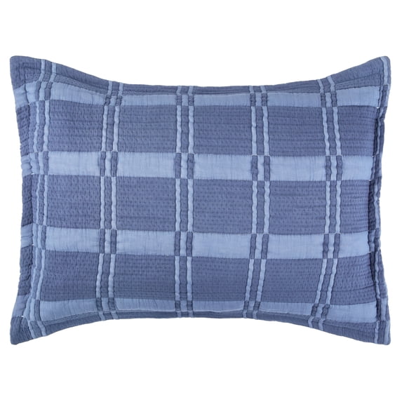 Mainstays Cloud Matelasse Pillow Sham, Washed Indigo, King