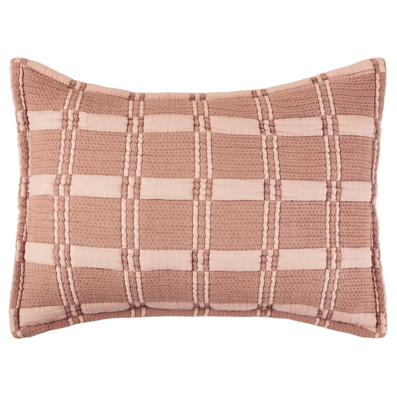 Mainstays Cloud Matelasse Pillow Sham, Warm Brown, Standard