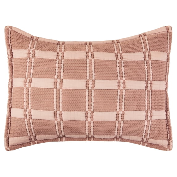 Mainstays Cloud Matelasse Pillow Sham, Warm Brown, Standard