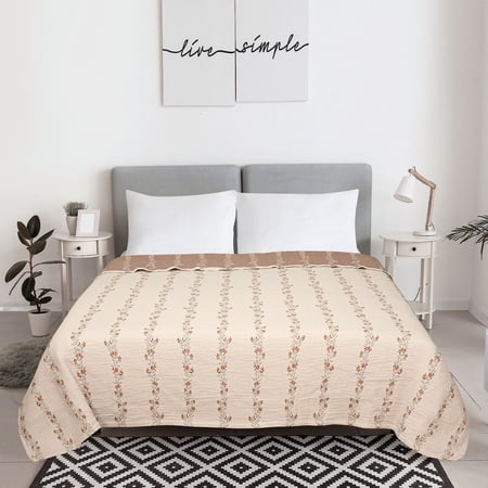 Mainstays Heritage Floral Quilt, Terracotta Vines, Full/Queen