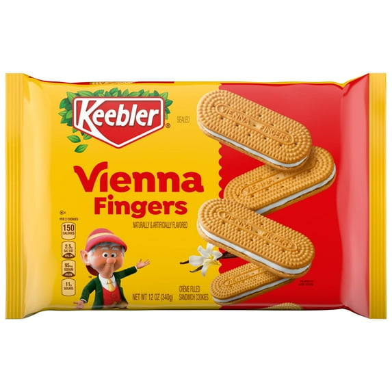 MSCookie Villa Vienna Fingers, Buttery Sandwich Cookies with Crème Filling, 12 oz (Pack of 2)