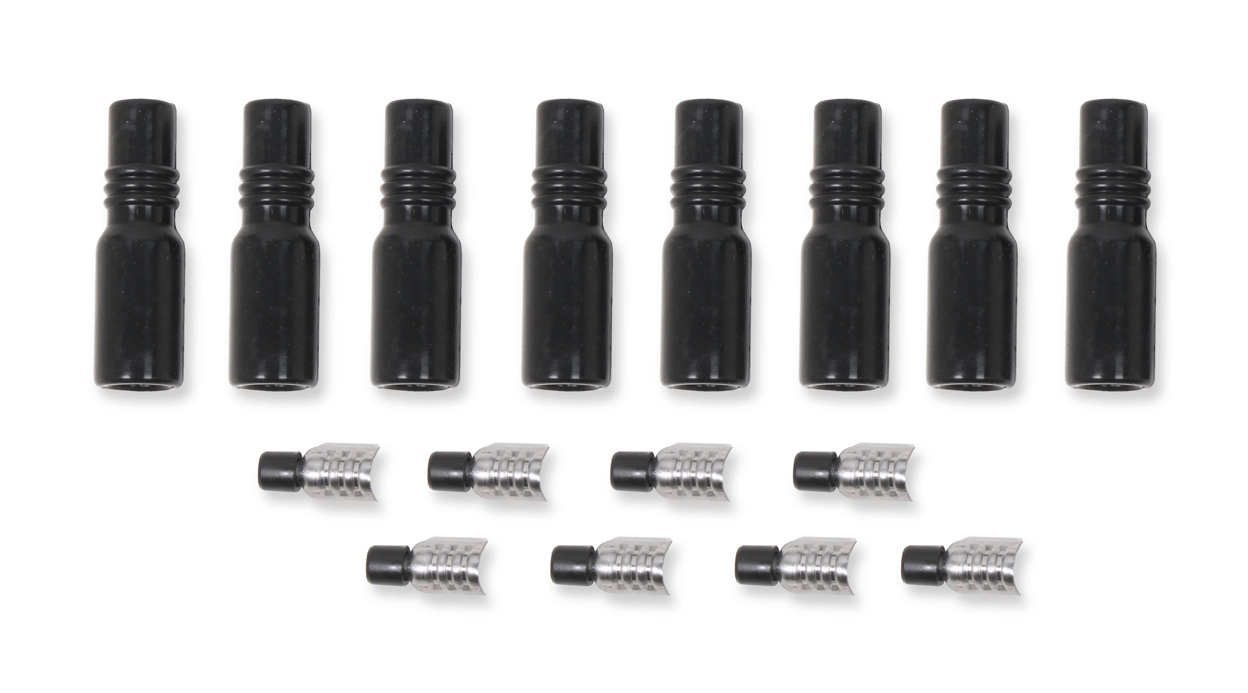 MSD 3304 Spark Plug Wire Boot & Terminal Set - 45 Degree Black, Set Of 2 For LS Coils