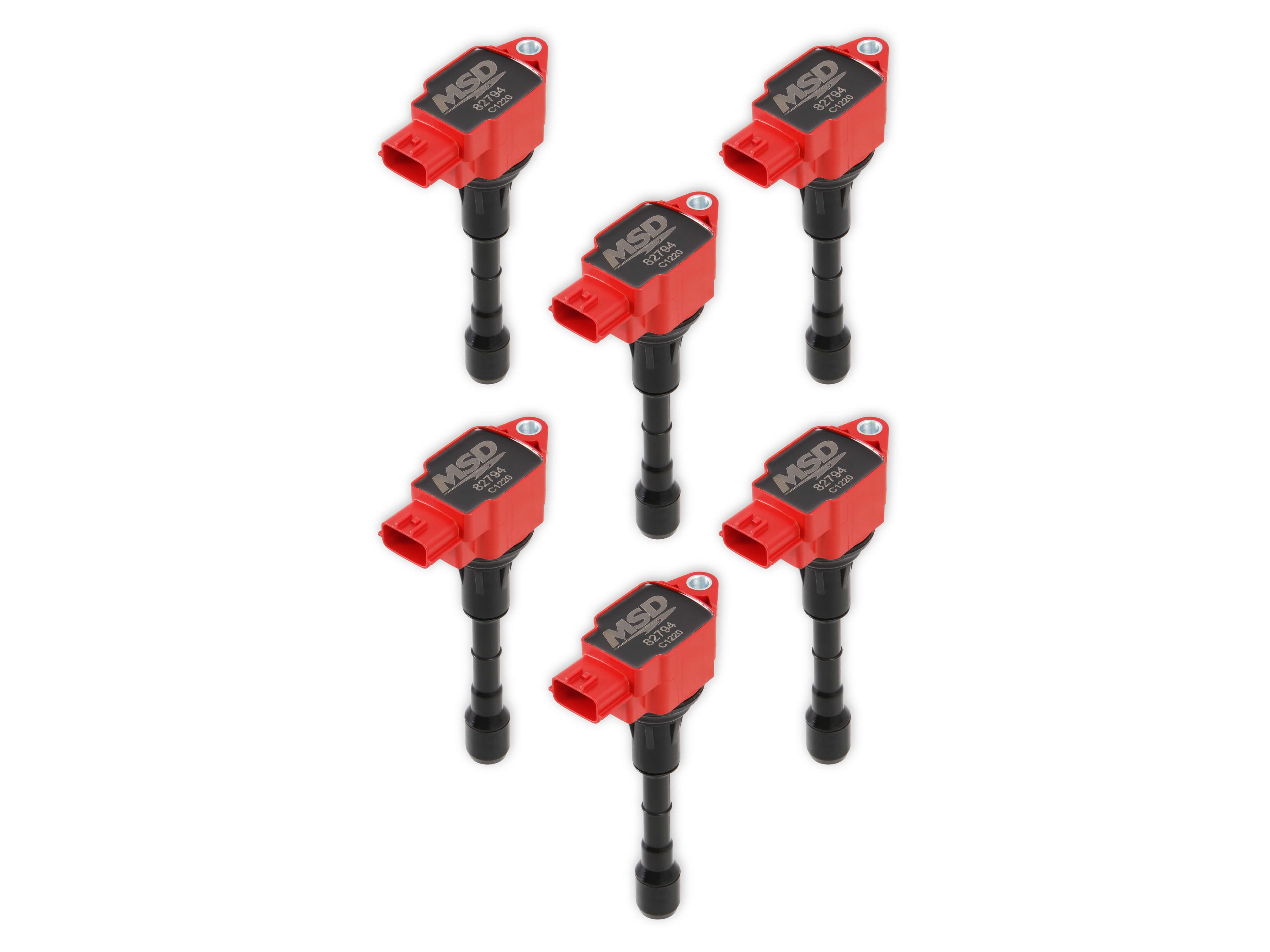 MSD 827946 Blaster Series Ignition Coils Red 6-Pack