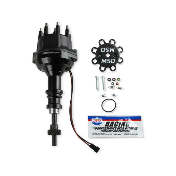 MSD 857931 MSD Black Distributor Ford 289-302, Pro Billet, Small Cap, Steel Gear