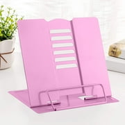 MSDADA Adjustable Metal Book Stand Ergonomic Reading Rest, Pink