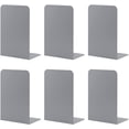 thumbnail image 1 of MSDADA Bookends Book Ends Metal Bookend Supports Grey(3 Pairs), 1 of 7