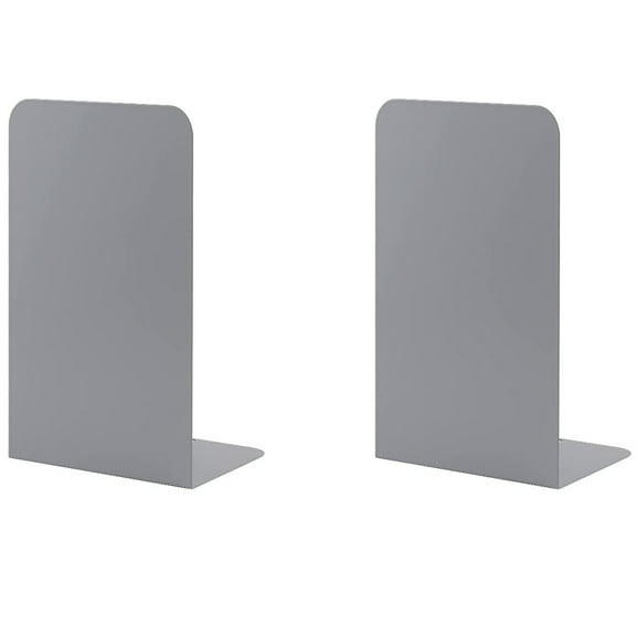 MSDADA Bookends Metal Book Ends Supports Gray(1 Pairs)