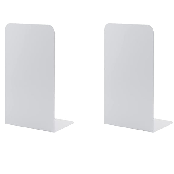 MSDADA Bookends Metal Book Ends Supports White(1 Pairs)