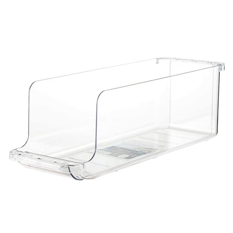 Mainstays Clear Expandable Drink Fridge Organizer, Made for Kitchen Organization and Drink Storage, Soda and Can Fridge Storage