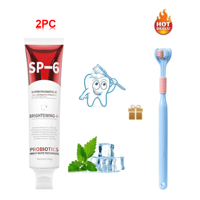 MSDRWIKEY SP-6 Probiotic Whitening Toothpaste+ blue 3 Triangle ...
