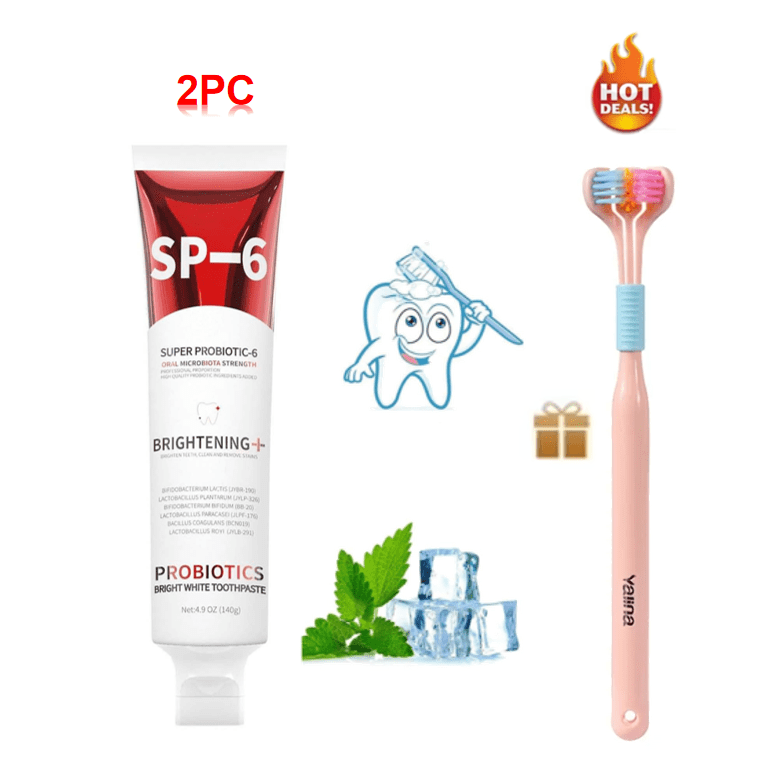 MSDRWIKEY SP-6 Probiotic Whitening Toothpaste+pink 3 Triangle ...