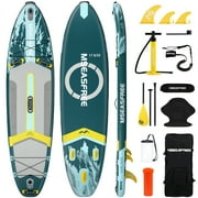 MSEASFREE 11.5 ft Inflatable Paddle Board All-Purpose Fishing Stand up Paddle Board with seat and Full SUP Accessories