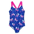thumbnail image 1 of MSEMIS Girls Mermaid One Piece Swimsuit Kids Ruffle Bathing Suits with UPF 50+, Sizes 4-16 Sapphire 4, 1 of 6