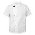 thumbnail image 1 of MSEMIS Men's Short Sleeve Button Chef Coat Jacket Kitchen Cook Shirt Uniforms for Food Service 6816#White L, 1 of 5