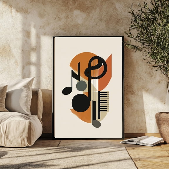 MSFCON Abstract Music Print: Modern Giclée Wall Art with musician theme
