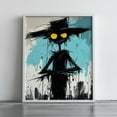 thumbnail image 1 of MSFCON Abstract Spooky Scarecrow Art - Moody Halloween Wall Decor, Fall Painting, Rustic Cottagecore, Halloween Decor Print, 1 of 3