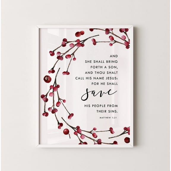 MSFCON Bible Verse Christmas Wall Decor, Quotes, Large Scripture Poster, Scripture