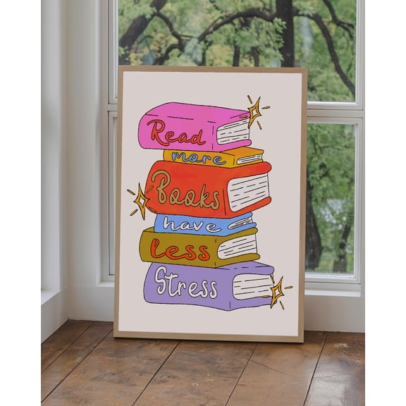 MSFCON Bookish Wall Art Poster: Library Decor