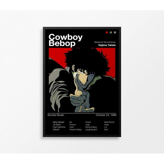 MSFCON Cowboy Bebop Poster | Cowboy Bebop Print | Anime Poster | Anime Manga Art Print | Minimalist Poster | Vintage Retro Print | Anime Gift