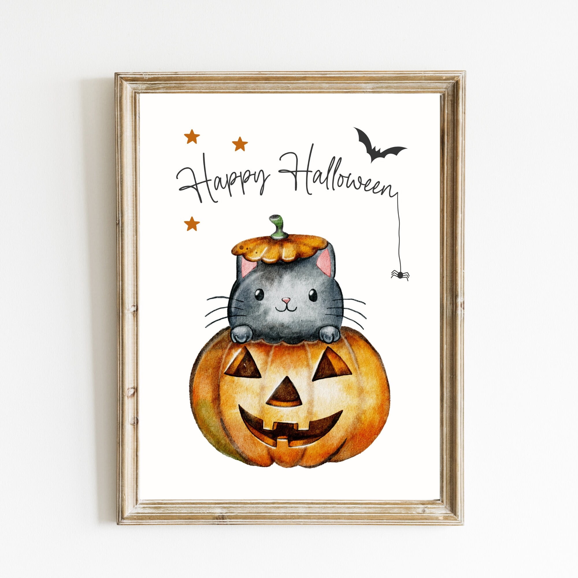 MSFCON Happy Halloween Art | Halloween Wall Art | Black Cat | Pumpkin ...