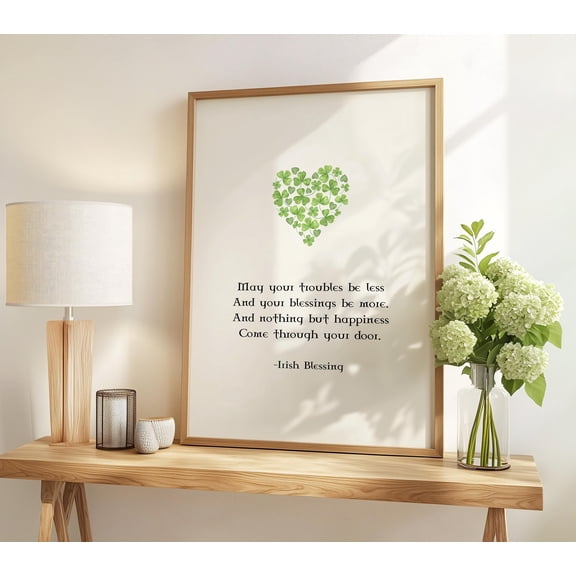 MSFCON Irish Blessing Print, Irish Blessing Sign, Irish Gifts, Ireland Print, Celtic Print, Gaeilge Print, Irish Home Blessing, Wedding Gift