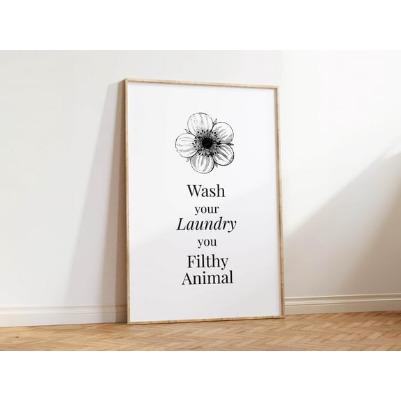 MSFCON Laundry Quote Print Laundry Room Art Poster Laundry Wall Art Decor Utility Room Sign Wash Room Quote Wall Hanging for Home