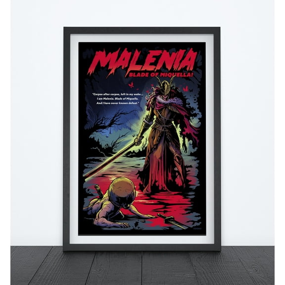 MSFCON MALENIA BLADE of MIQUELLA Video Game Poster, Travel Poster, Gaming Poster, Prints, Gamer Room Decor, Gaming Prints, Wall Art