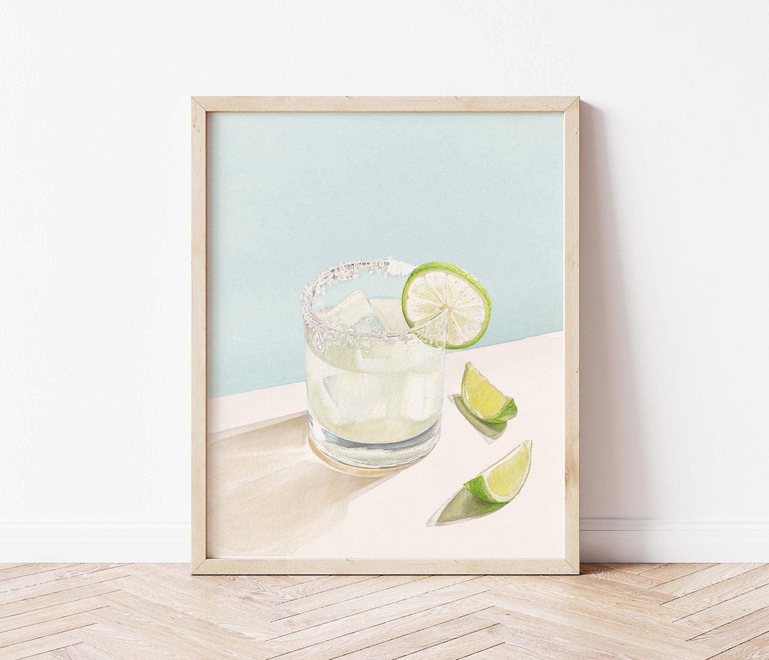 MSFCON Margarita Cocktail Print | Watercolor Original Painting ...