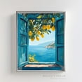 thumbnail image 1 of MSFCON Mediterranean Window View Art – Coastal Lemon Tree Wall Decor – Italian Seaside Landscape Poster, 1 of 3