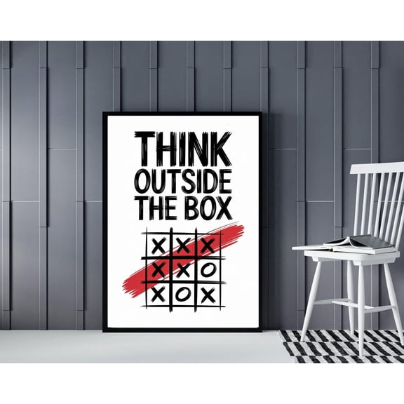 MSFCON Motivational Poster, Think Outside The Box Poster, Motivational Wall Art Office Decor, Motivational Wall Art, Motivational Print.