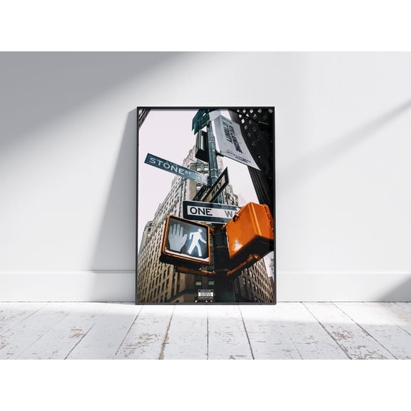 MSFCON NYC Traffic Light Poster: Urban Street Sign Art