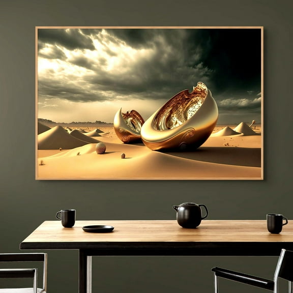 MSFCON Other World, Surreal Desert Dreamscape Art, Sci-Fi Fantasy Landscape, Wall Art