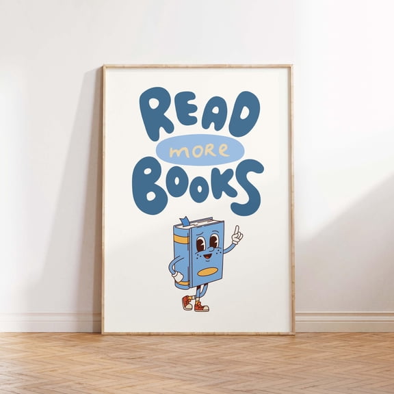 MSFCON Read More Books Poster: English Classroom Decor, School Library Poster, Teacher Gifts, Readers