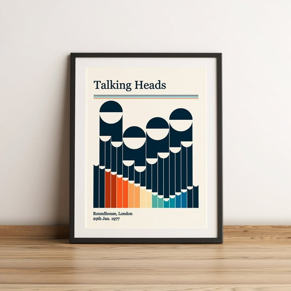 MSFCON Talking Heads Retro Gig Poster - Minimalist Art Print