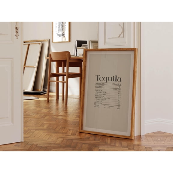 MSFCON Tequila Wall Art Bar Lounge Decor Tequila Bar Print Bar Cart Poster Fun Kitchen Dining Decor Tequila Drinker Gift for Friend